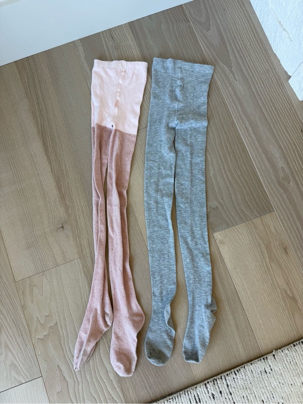 Crazy 8 Girls Pink Tights and Gray Pair